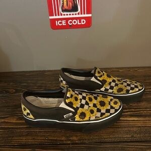 Sunflower vans slip ons